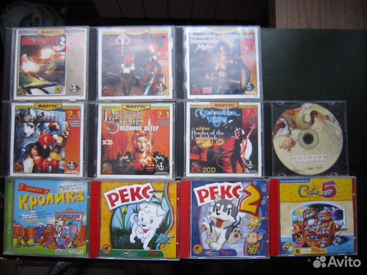 Компьютерные игры PC CD и DVD rom. ретро