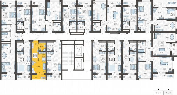 Квартира-студия, 23,6 м², 6/19 эт.