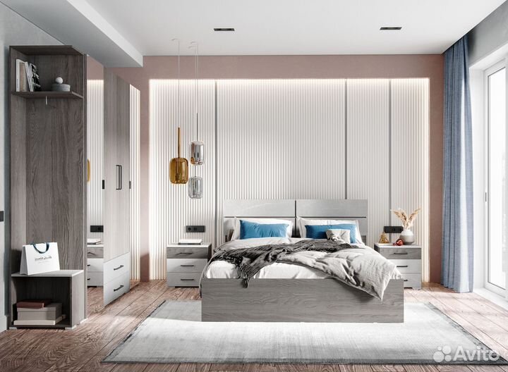 Тумба прикроватная с ящиками