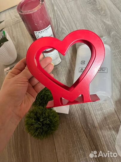 Винтер 2021 Салфетница, красное сердце, икеа