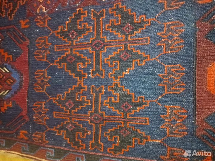 Большой старинный ковёр ручной работы