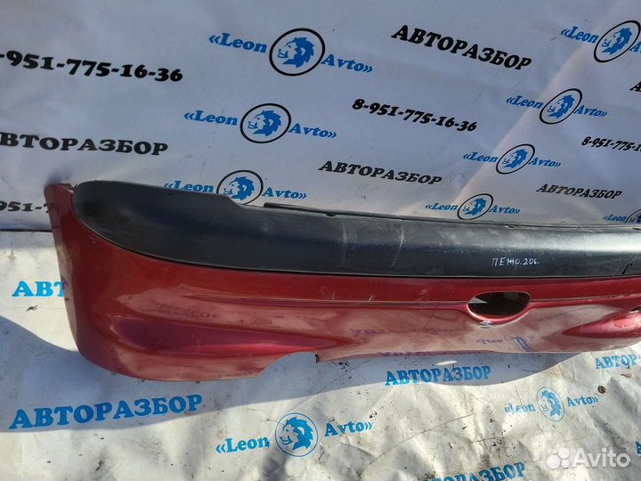 Бампер задний Peugeot 206 хетчбэк