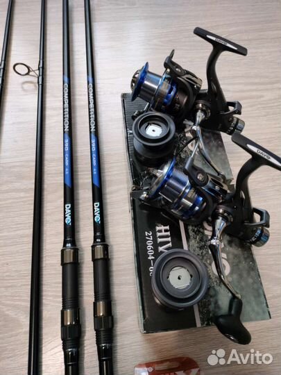 Карповый комплект удилище и катушка с байтранером
