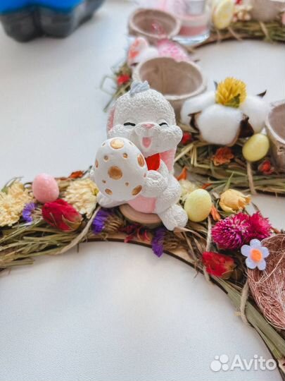 Пасхальная композиция, свеча ручной работы