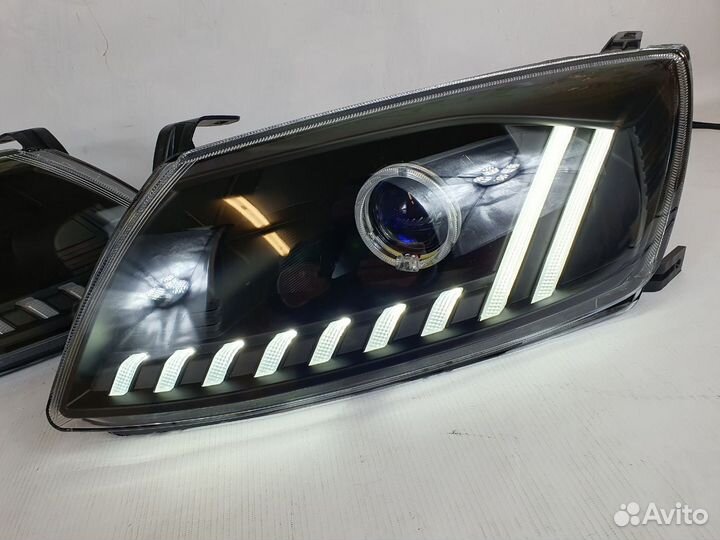 Тюнинг фары Лада Гранта в стиле Ауди Bi-LED линзы