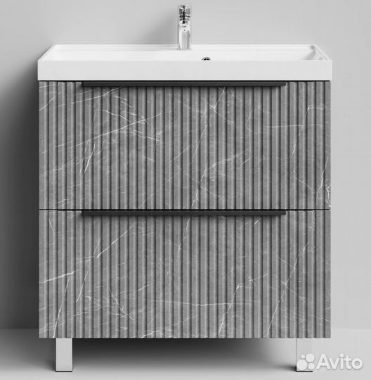 Тумба с раковиной Дольчи 80см напольный, Мрамор 3