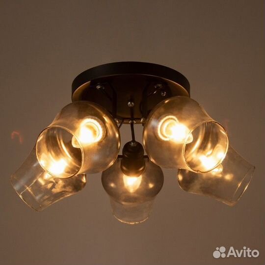 Люстра 'Илария' 5xЕ27 40Вт черный 35х35х20 см