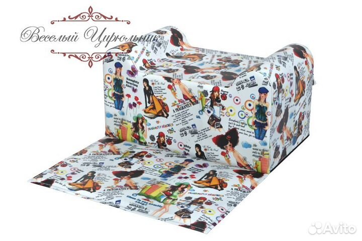 Детское парикмахерское сиденье с принтом