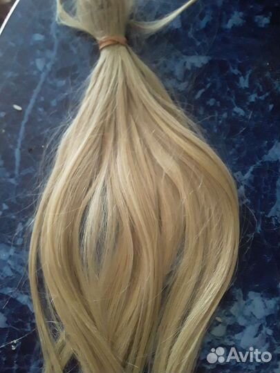 Волосы для наращивания 40 см блонд
