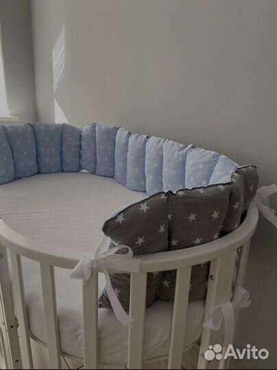 Детская кроватка трансформер с маятником