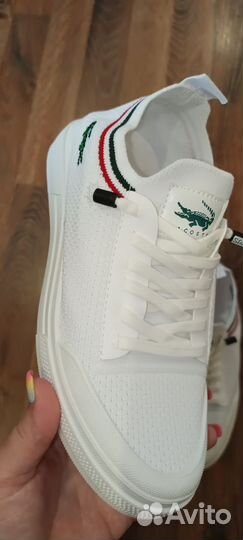 Lacoste женск кросовки белые