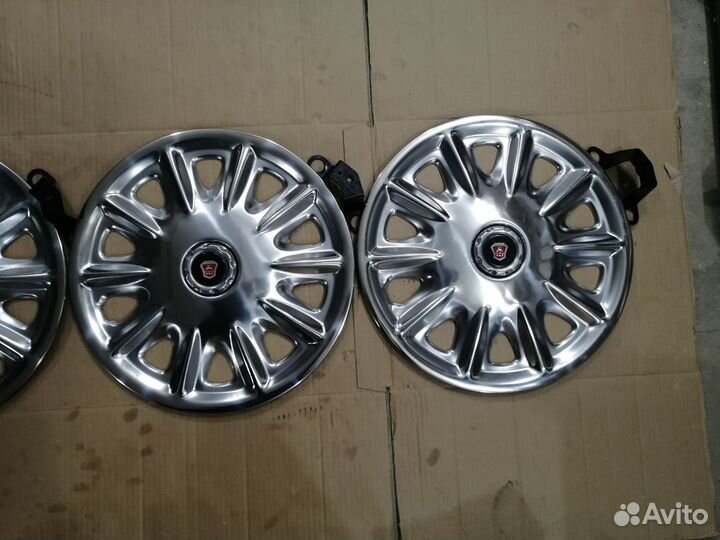 Новые колпаки газ Волга R15 хром