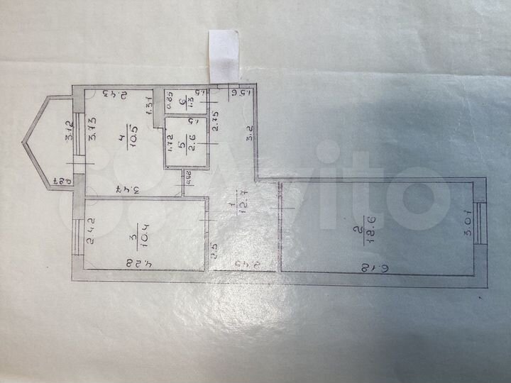 2-к. квартира, 56,1 м², 5/5 эт.