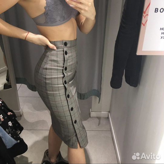 Юбка в клетку hm premium