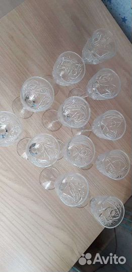 Хрустальные фужеры рюмки