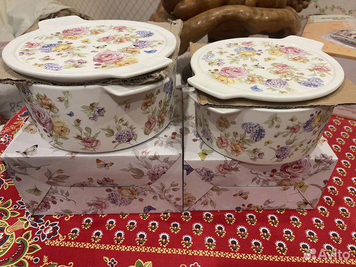 Салатник с крышкой garden Фарфор Lenardi, 18 см