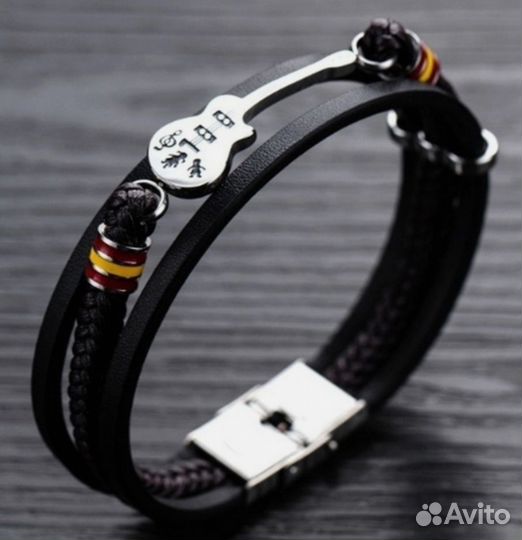 Кожаный браслет мужской