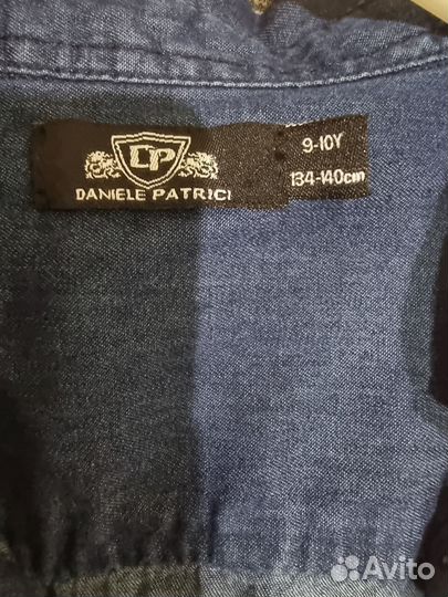 Рубашка Детская Джинсовая 100 хлопок на 6-10лет