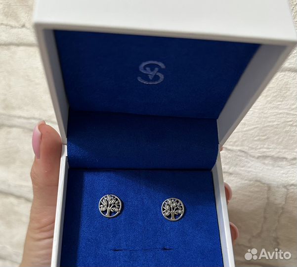 Серьги серебро