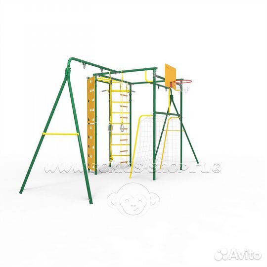 Уличный детский комплекс Атлет-Т с двумя качелями