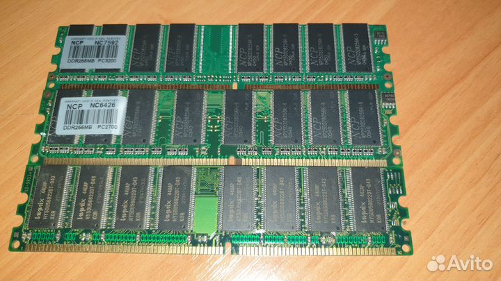 Модули памяти DDR3 и DDR1