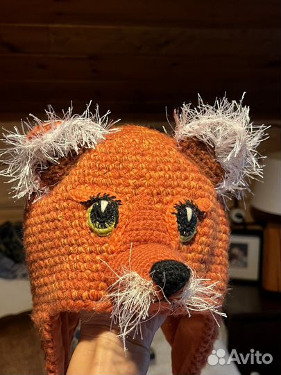 Шапка зимняя теплая ручная работа