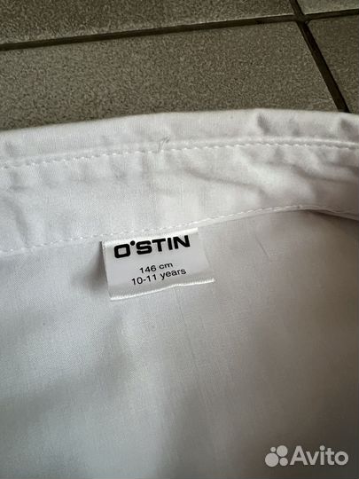 Рубашка блузка белая 146 ostin