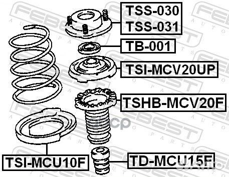 Опора амортизатора правая toyota camry V20 TSS