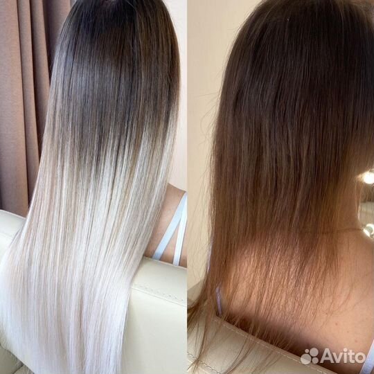 Коррекция наращённых волос