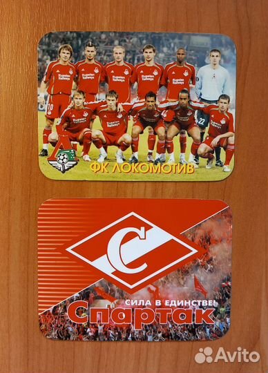 Карманные календарики 2004 и 2008 футбол
