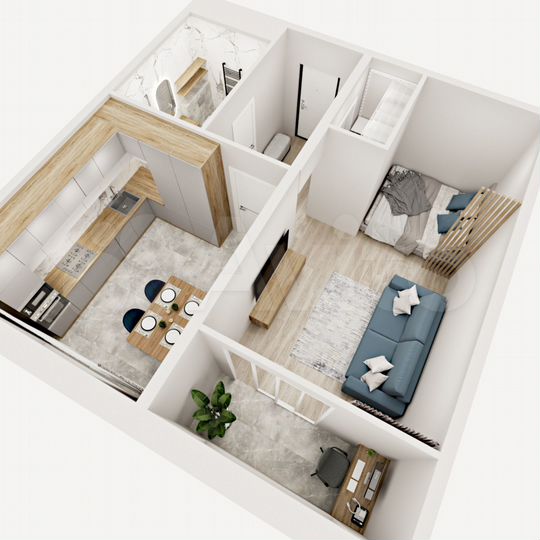 1-к. квартира, 41,7 м², 4/17 эт.