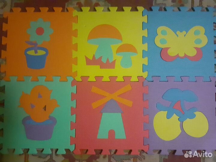 Мягкий развивающий коврик пазл