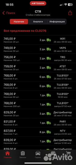 Задние стойки стабилизатора kia ceed hyundai i30