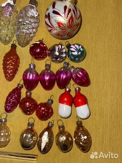 Ёлочные игрушки набор стекло