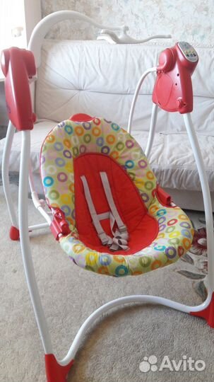 Детские электронные качели шезлонг