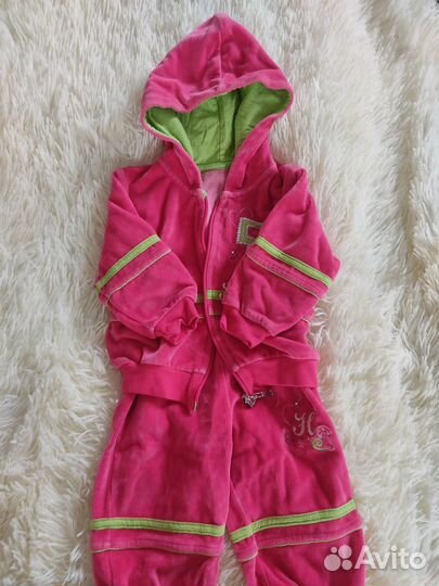 Велюровый костюм на девочку 74р