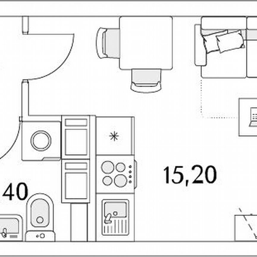 Квартира-студия, 21 м², 13/13 эт.