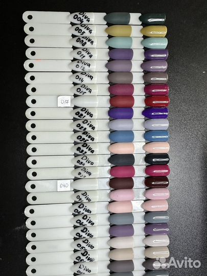 Гель-лаки Diva, 43 цвета, базы и топы