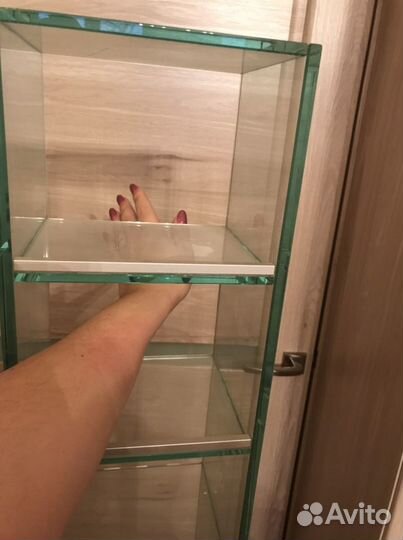 Полка стойка под cd диски стекло