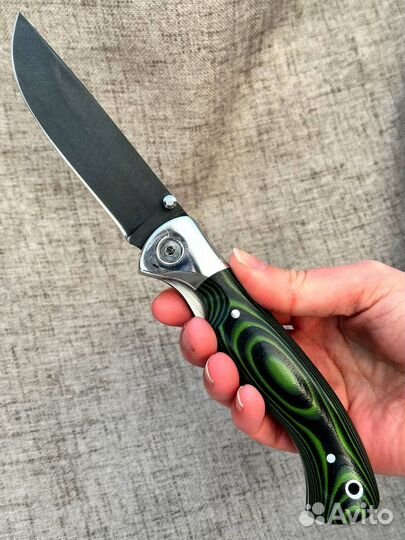 Охотничий складной нож из стали х12мф
