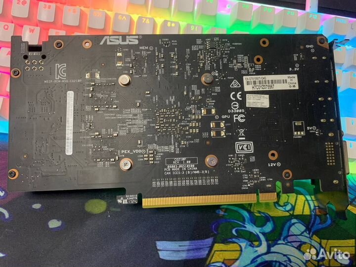 Видеокарта Nvidia asus Expedition GTX1050Ti 4Gb