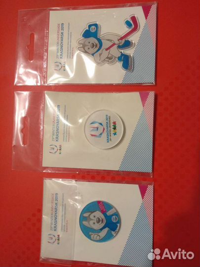 Магнит U-Laika значок Универсиада Красноярск 2019