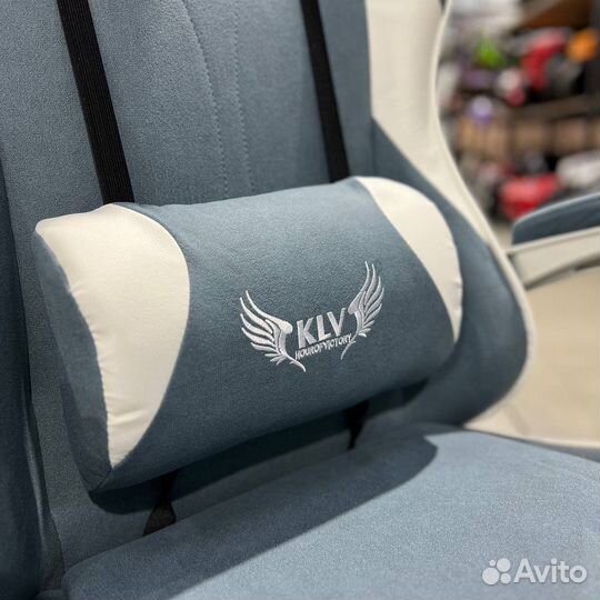 Кресло игровое компьютерное 308 синий текстиль