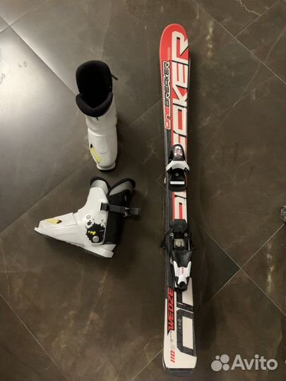 Горные лыжи 110 см с ботинками 32-34 р-р