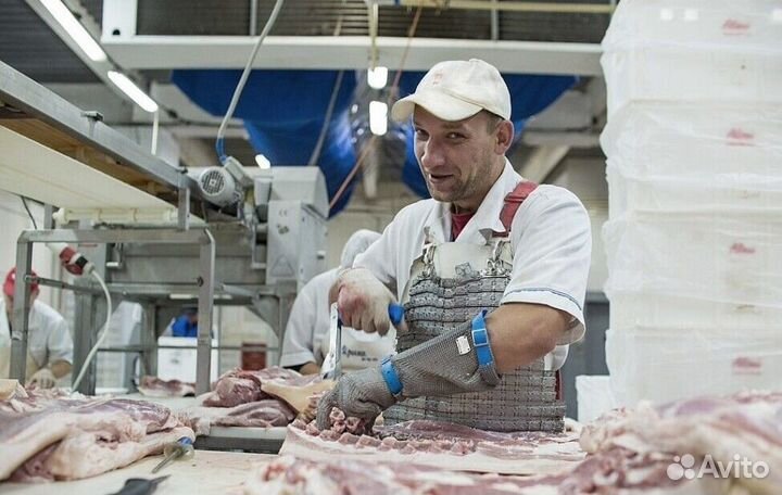 Работа разнорабочим на мясокомбинате(Вахта)