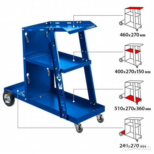Универсальная тележка для сварочных аппаратов зубр