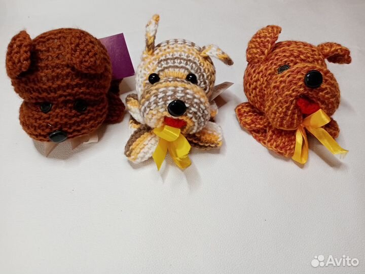 Игрушки вязанные собачка