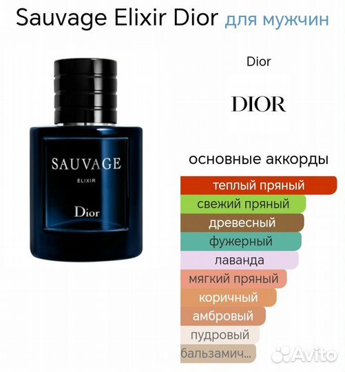 Духи тестер Dior Sauvage Elixir 60 мл