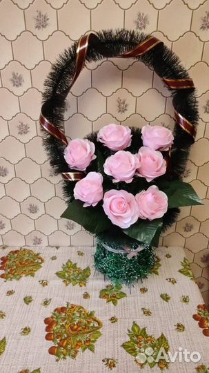 Корзина. Искусственные цветы