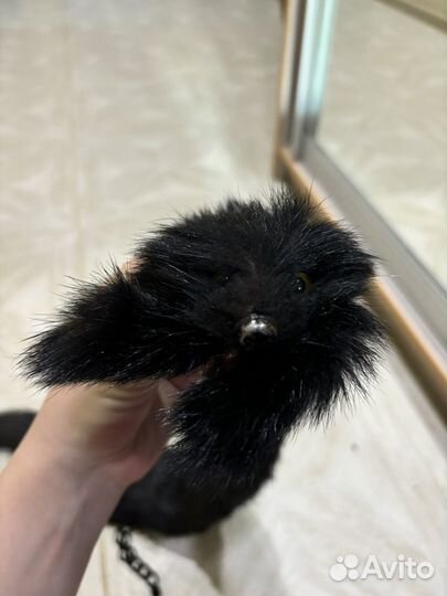 Меховой воротник чернобурка